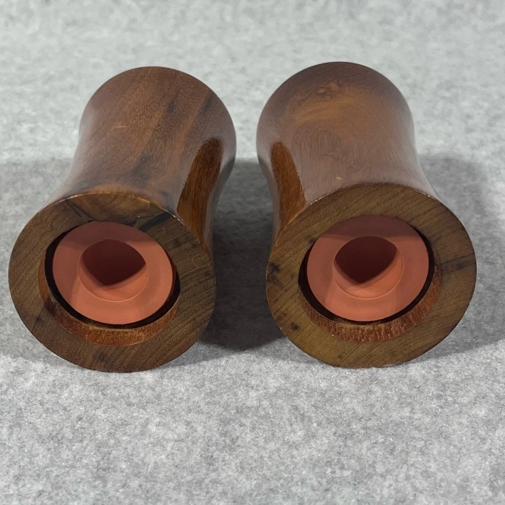 Vintage‎ Salt & Pepper Shakers Mid Century MCM Baker Solid Wood Collectible